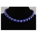 Chinese Blue Lapis Lazuli Stone Beads Necklace