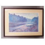 Large Framed Lithograph on Paper by Runes 