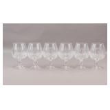 Clear Cut Crystal Stemmed Snifte Glasses 6pc