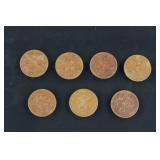 Antique Chinese Qing to Republic Era Coins 7pc