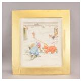 Canadian WC on Panel Signed Jean Paul Lemieax