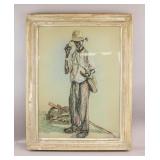 Charcoal on Paper Signed Ann Lindsell-Stewart