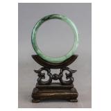 Chinese Green Variation Jade Bangle