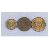 1934 Hong Kong 1 Cent & 1967 Macau 10 Cents 2pc