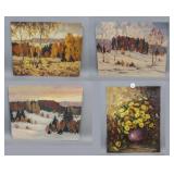 Canadian Oil on Canvas Signed E. Vasarinya 4pc