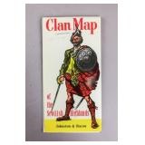 1956 Folding Clan Map of the Scottish Highlands