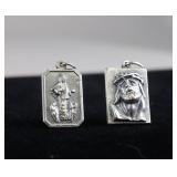 Vintage Catholic Religious Medallion Pendants 2pc