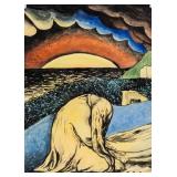 British Mixed Media on Paper Signed William Blake