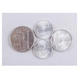 1950s - 70s Italy Coins 4pc