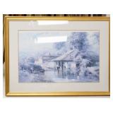 Framed Litho on Paper Landscape No. 3531-1