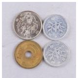 Vintage Japan Coins 4pc