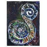 Serge Charchoune Russian Modernist Oil on Paper