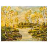 Canadian Signed B. Marijosius Oil on Canvas