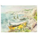 Jean Dufy French Modernist Watercolor on Paper