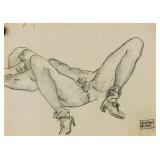 Gustav Klimt Austrian Art Nouveau Ink on Paper