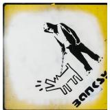 Banksy British Pop Painted Reflective Sign
