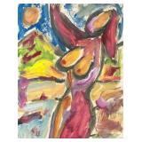 Acrylic on Paper Nude "Szabo Noemi BEMETH MIKLOS"