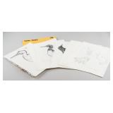 Robert Bateman Canadian Graphite Paper Sketches