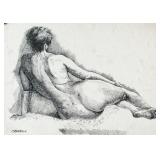 Fausto Pirandello Italian Modernist Ink on Paper