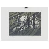 M.C. Escher Dutch Signed Litho on Paper 110/175