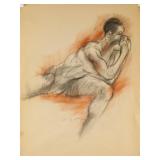 Rita Mount Canadian Charcoal Painting on Paper