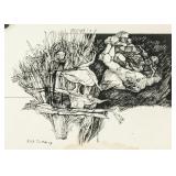 Yves Tanguy French-American Surrealist Ink Paper