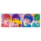 Andy Warhol American Signed Poster of Beatles COA