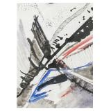 Giuseppe Santomaso Italian Watercolor on Paper