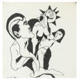 Johannes Itten Swiss Modernist Ink on Paper