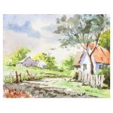 Edward Garbely 1908-1999 US Watercolor Landscape