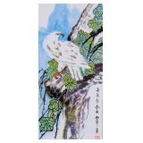 Li Xueqin 20th Century Chinese Watercolor Scroll