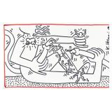 Keith Haring American Pop Mixed Media on Paper