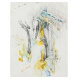 Max Ernst German Modernist Mixed Media on Paper