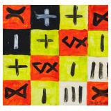 Alfred Jensen Guatemalan Abstract Oil on Canvas