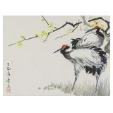 Lu Jin Modern Chinese Watercolor Cranes