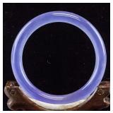 Chinese lavender Hardstone Carved Bangle