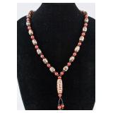 Chinese Agate and Tianzhu Necklace
