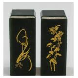 Pair Chinese Green Jade Square Seals