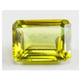 5.00ct Emerald Cut Yellow Alexandrite Gemstone GGL