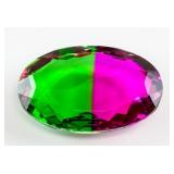 130.70ct Oval Cut Pink Green Ametrine Gemstone GGL