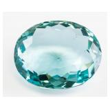108.75ct Oval Cut Green Aquamarine Gemstone GGL