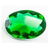 91.22ct Oval Cut Green Emerald Gemstone