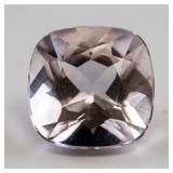 4.83ct Square Cut Light Pink Morganite Gemstone