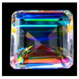 47.60ct Emerald Cut Rainbow Mystic Quartz Gemstone