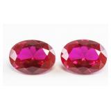 2.95ct Oval Cut Red Ruby Gemstone GGL 2 PC