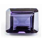 20.00ct Emerald Cut Purple Sapphire Gemstone GGL
