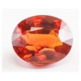 20.35ct Oval Cut Orange Sapphire Gemstone GGL
