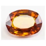 5.28ct Oval Cut Orange Sapphire Gemstone