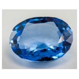6.15ct Oval Cut Blue Sapphire Gemstone GGL