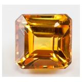 7.25ct Emerald Cut Yellow Sapphire Gemstone GGL